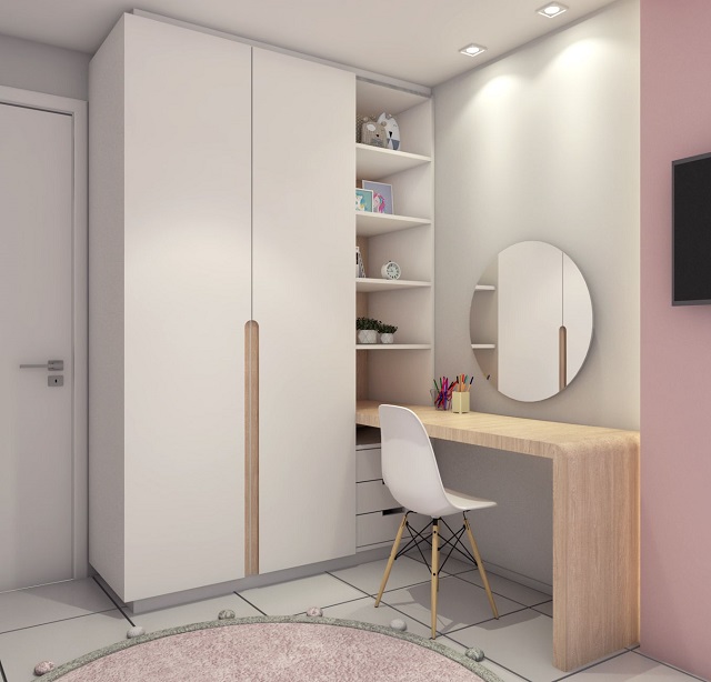 Bàn trang điểm kết hợp tủ quần áo