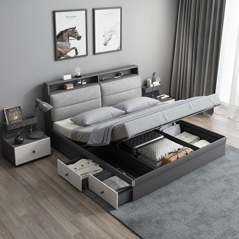 Giường ngủ có hộc kéo Long Thành