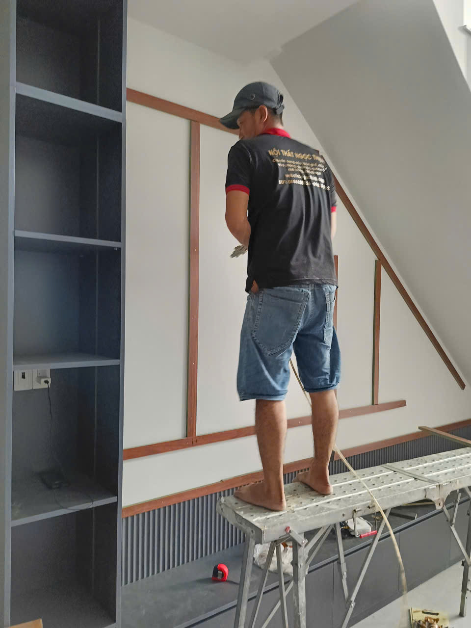Thi công vách ngăn phòng khách Nội Thất Ngọc Thịnh