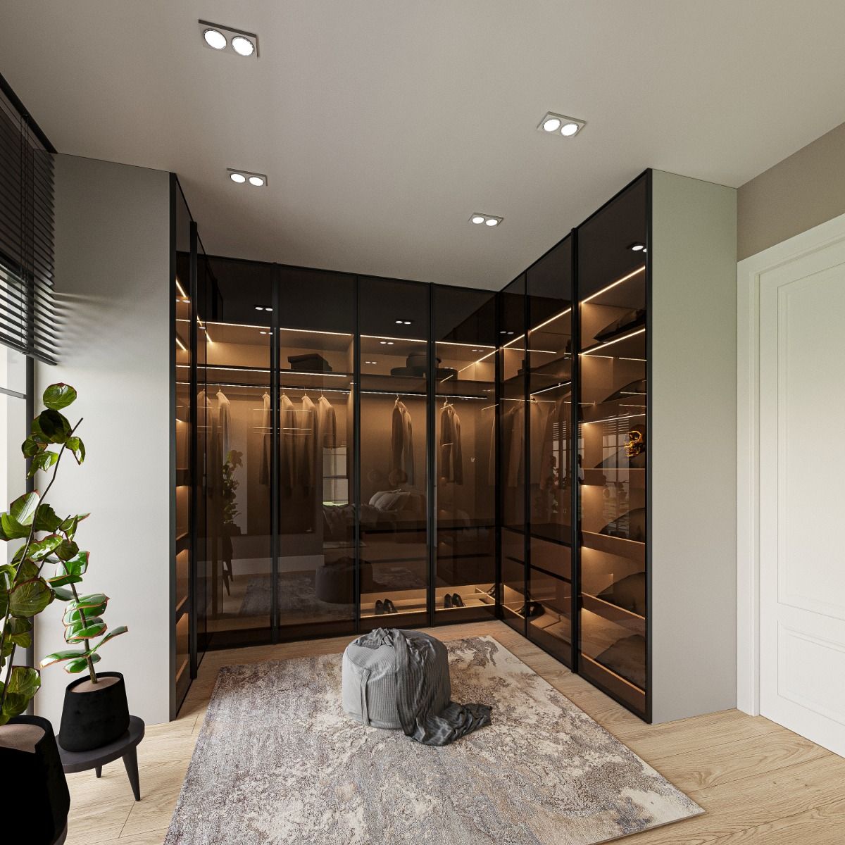 tủ áo cánh kính