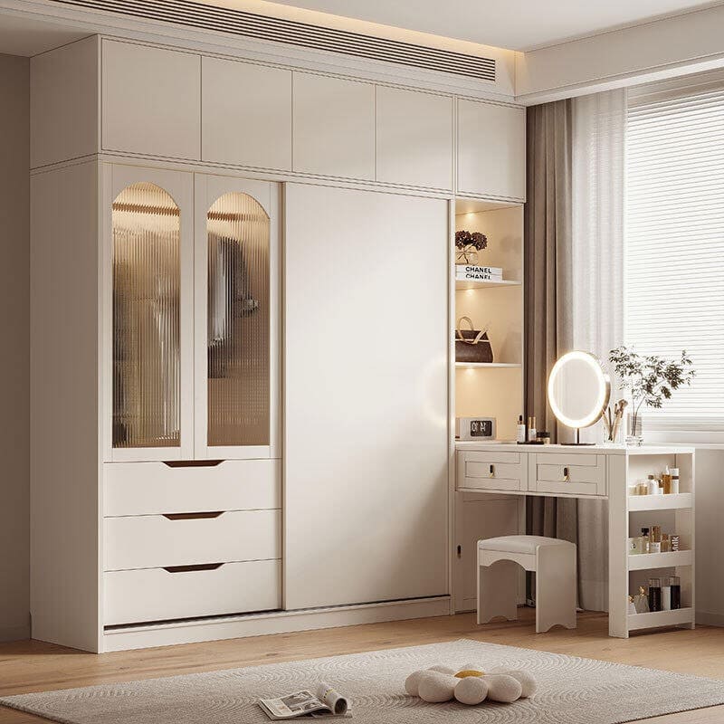 Tủ áo cửa lùa kết hợp bàn trang điểm Ngọc Thịnh